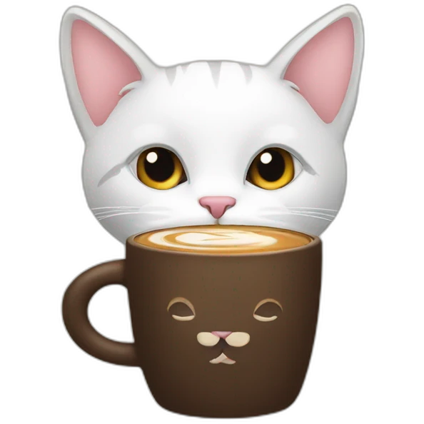 cat drinking espresso emoji