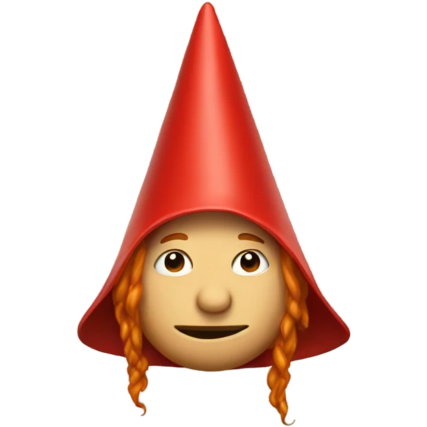 Red headed dunce emoji