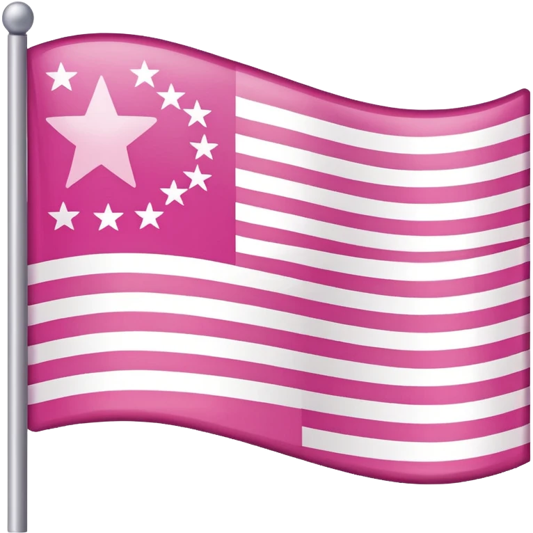 Drapeau Americain rose 100% sauf les etoile et les Bandes emoji