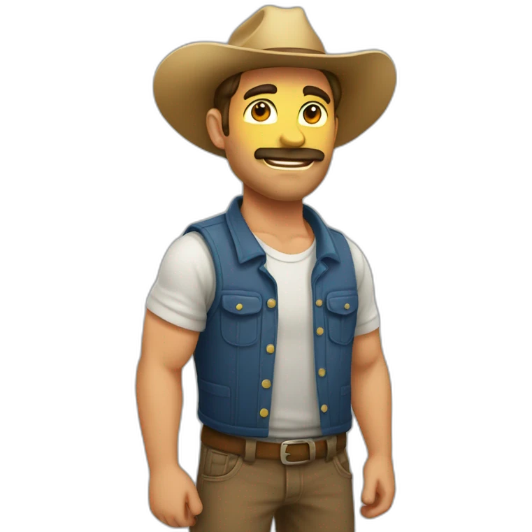 Agriculteur musclé emoji