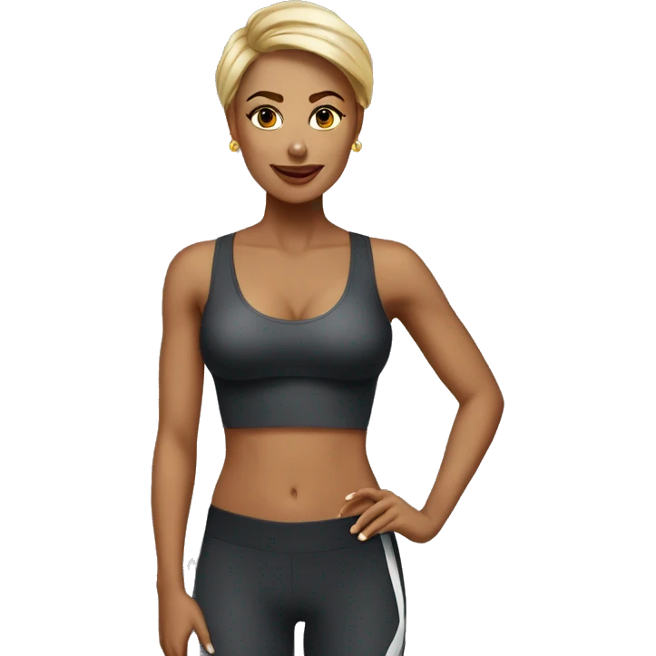 luxury elegant woman fitness emoji