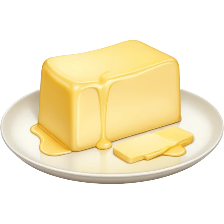 Big Butter piece on the white plate  emoji