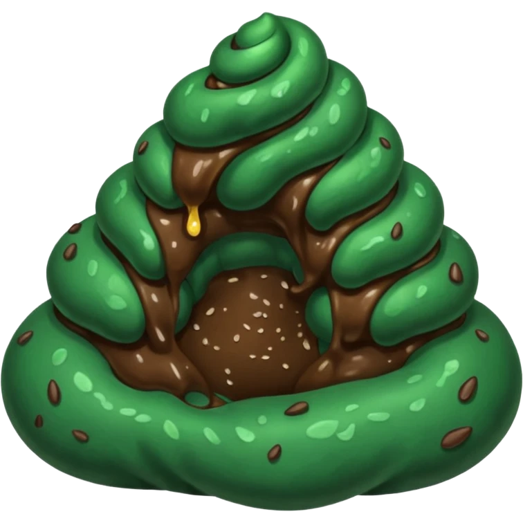 dark green poop emoji