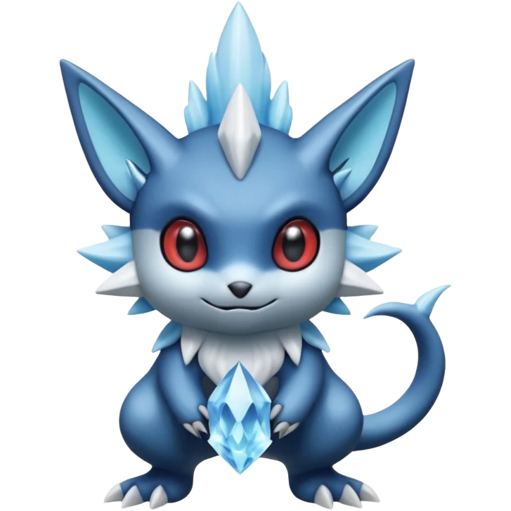 Elemental dark realistic sudo dusky mechanical frosty fairy-like fantasy epic rare Glalie-Sneasel-Togetic-Pokémon-Fakémon-hybrid-creature emoji