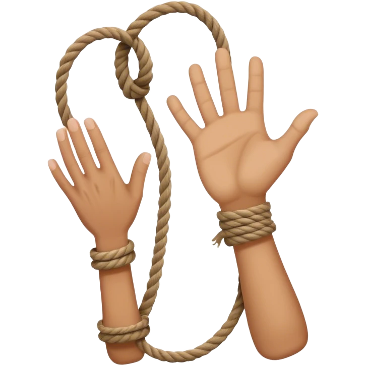 hand letting go a rope fall emoji