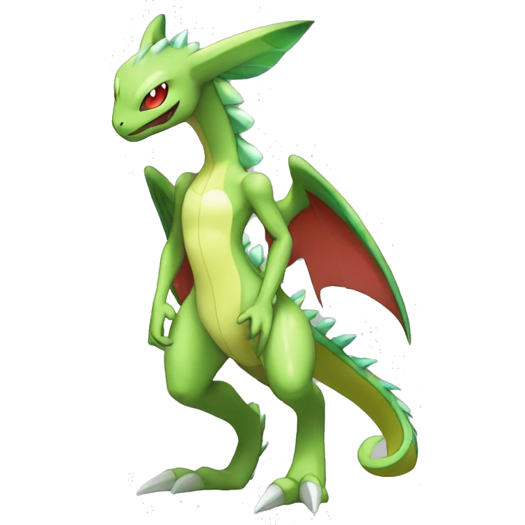 Anthro Cool Edgy Legendary Colorful Shy Shiny Fakemon-Pokémon-Flygon-Fantasy-Creature With Full Body Detailed High Quality emoji
