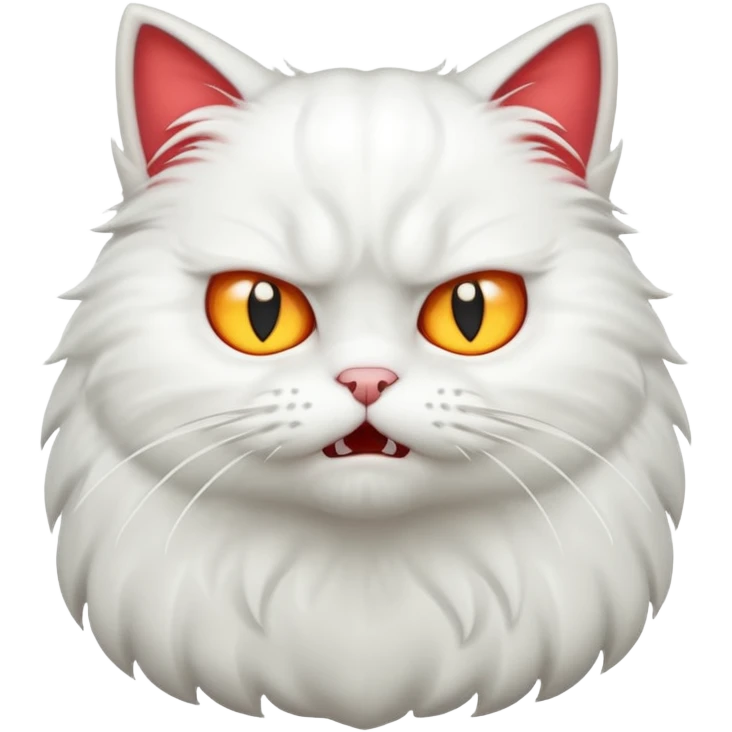White angry cat emoji