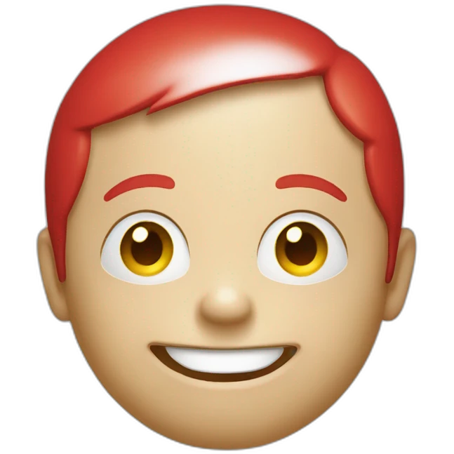 Smiley tout rouge emoji