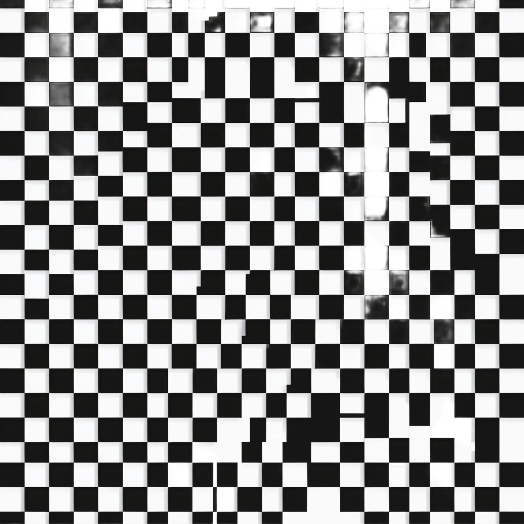 black and white checkered square emoji
