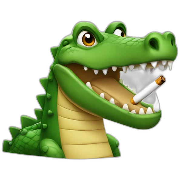 Crocodile smoking emoji