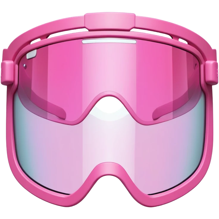 extremely thick pink shield visor glasses, super chunky Y2K style, massive one-piece lens, bold design emoji