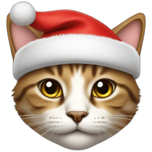 Cat Santa hat emoji