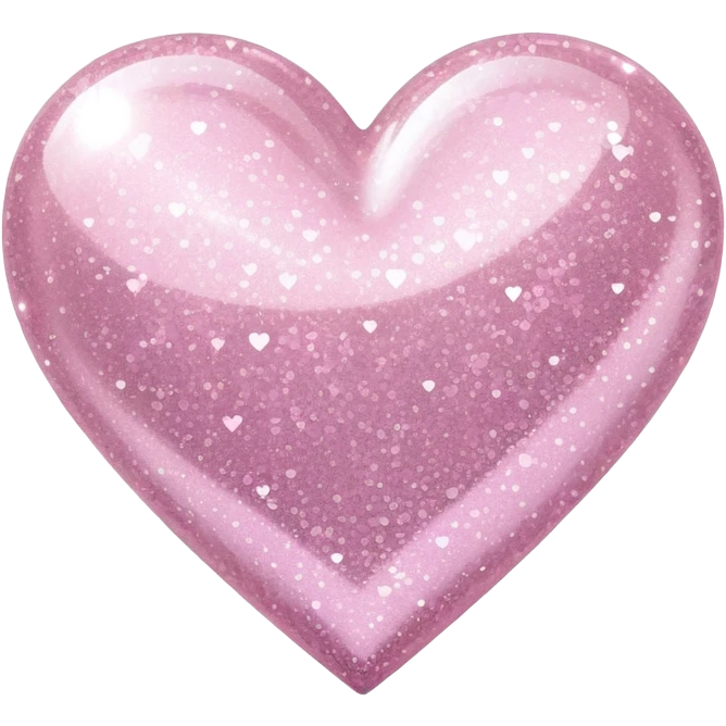 Pale pink glitter heart emoji