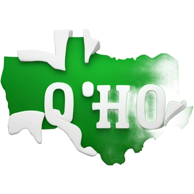 The word ‘OHIO’ in bold, green, uppercase letters.  emoji