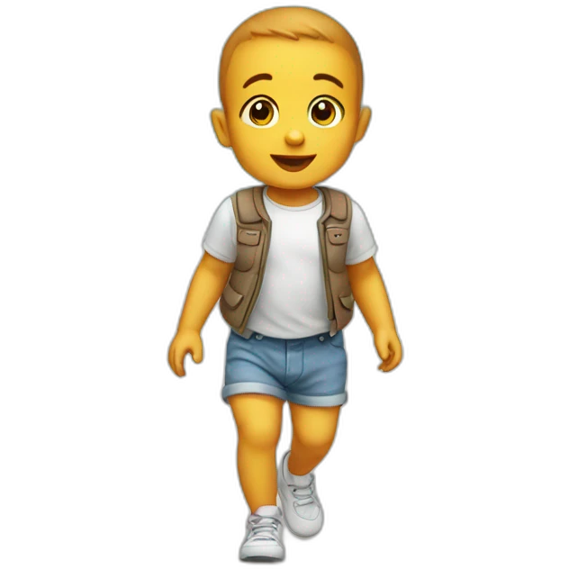 Cute baby walk emoji