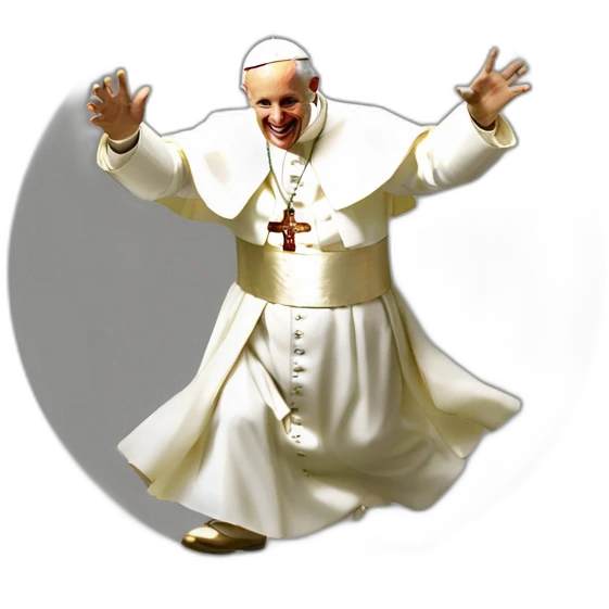 The pope dancing emoji
