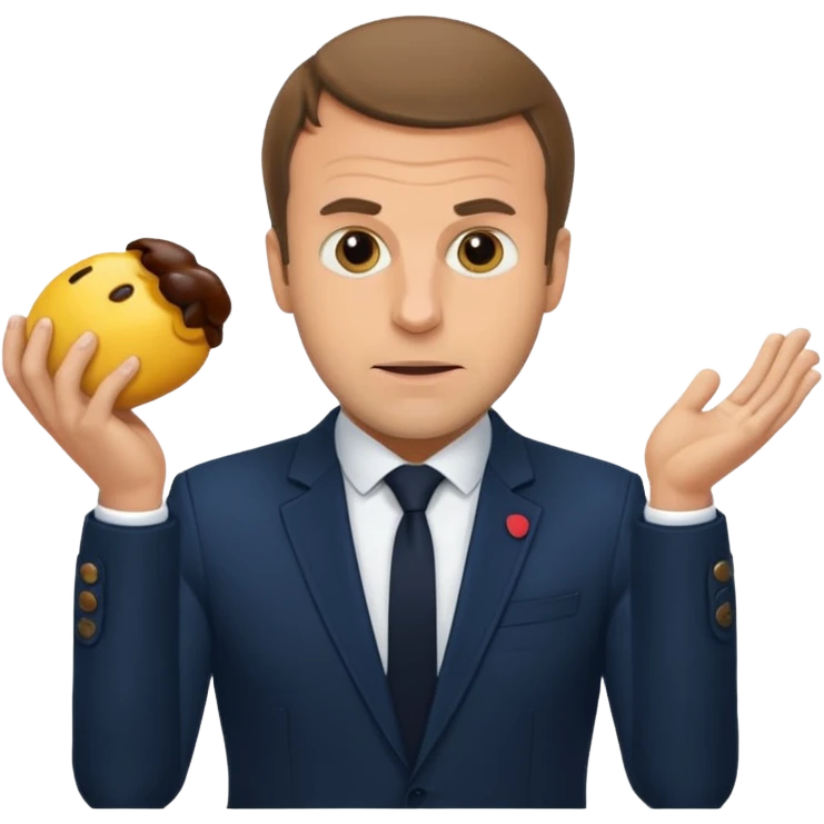 Macron entrain de faire caca emoji