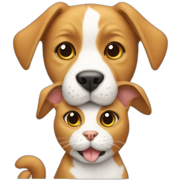 cat with a dog emoji