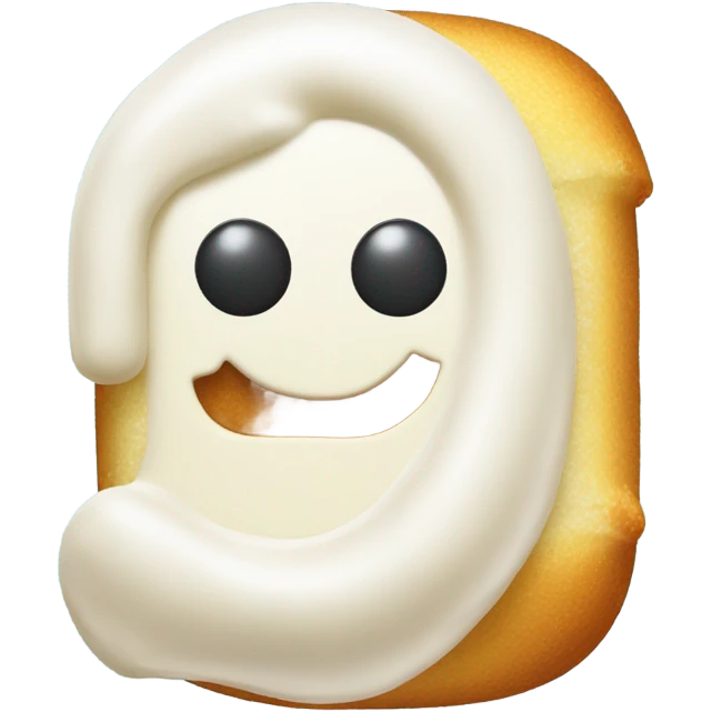 frosting filled ￼Twinkie saying dadie emoji
