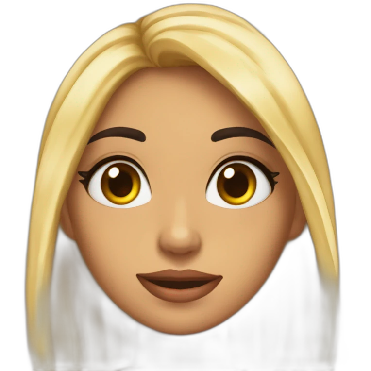 Chica morena piercing nariz aro saludando emoji