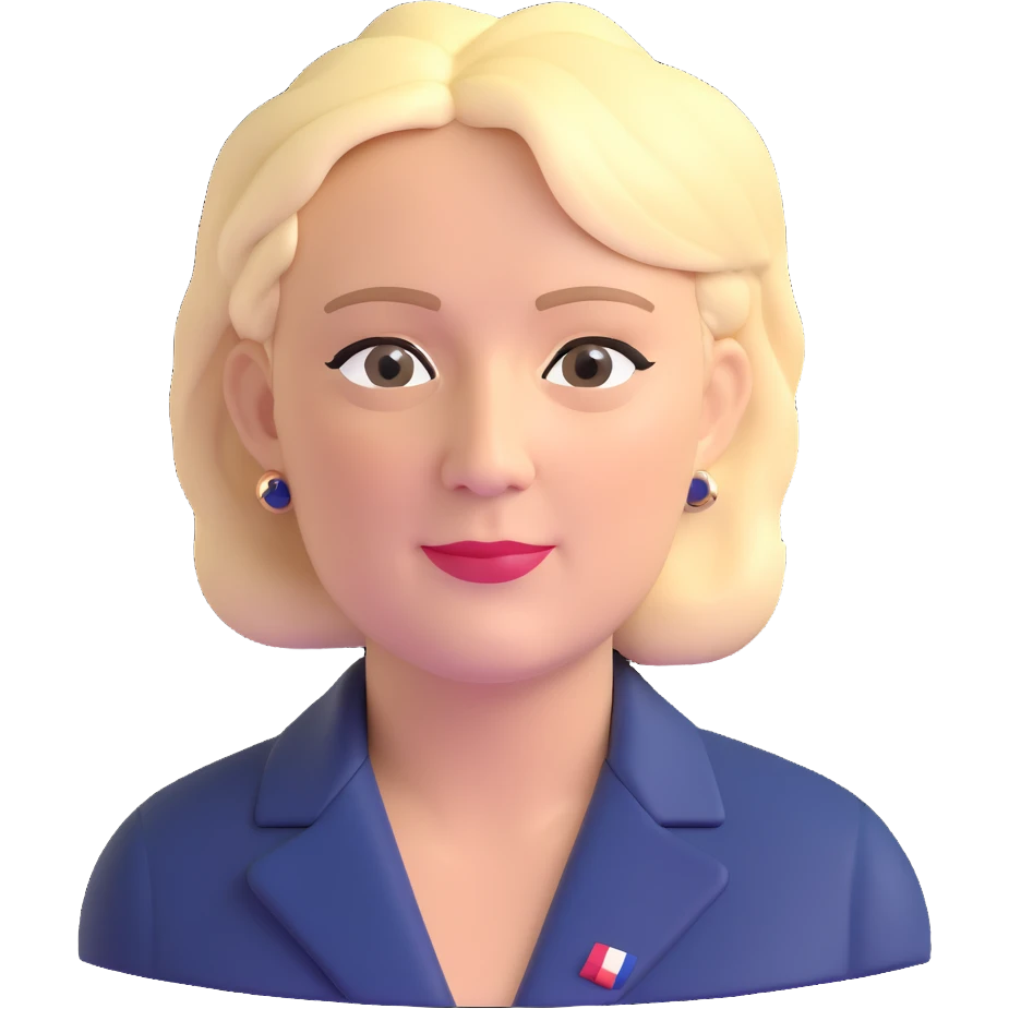portrait of Marine Le Pen emoji