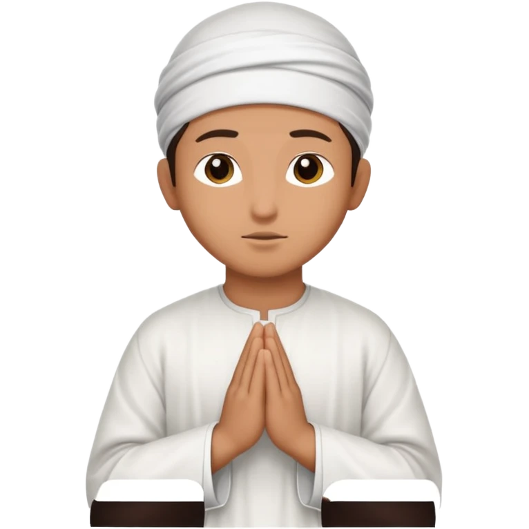 Make a person praying in Islam religion make it face sideways emoji