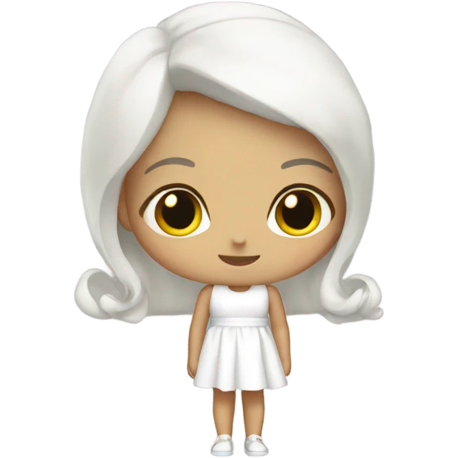 cute short white dress  emoji