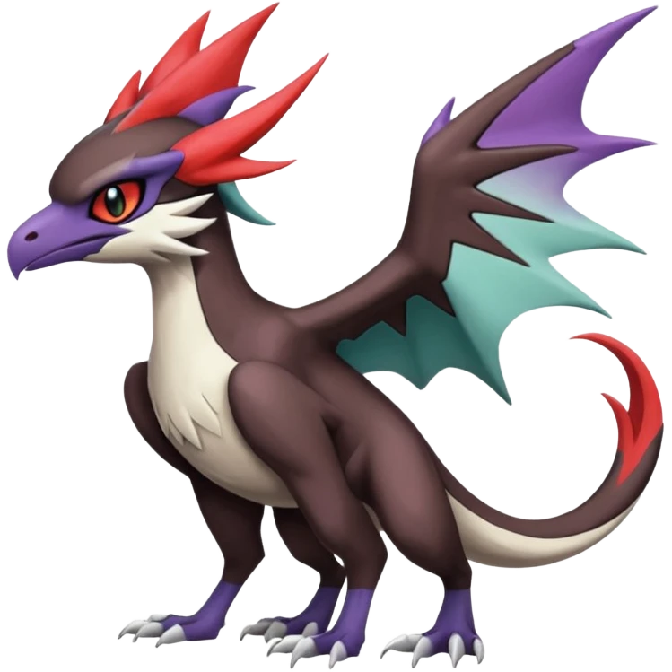 Noibat-Noivern-Silvally-Fakémon-hybrid-creature (full body)  emoji