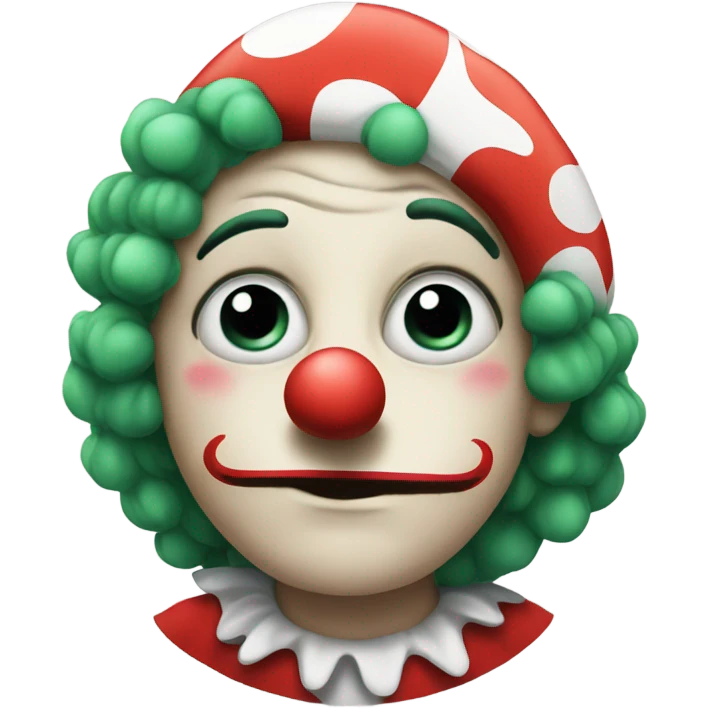 Sad clown on new years emoji