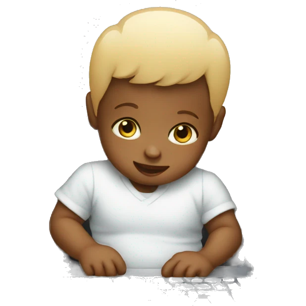 an infant using a computer emoji