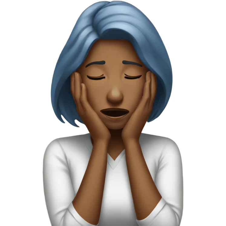 Woman stressed out emoji