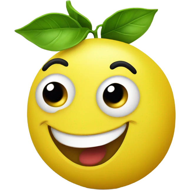 Happy lemon emoji