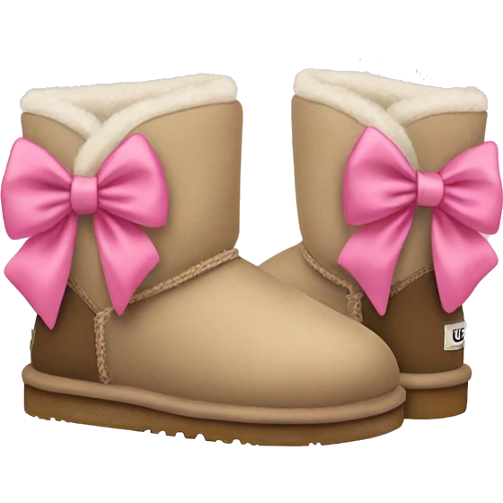 Shoes UGG with a pink bow emoji