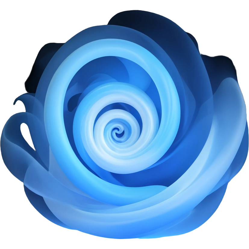 abstract swirling light or mist in blue and white tones, evoking essence of soul, elegant minimal design, transparent background emoji