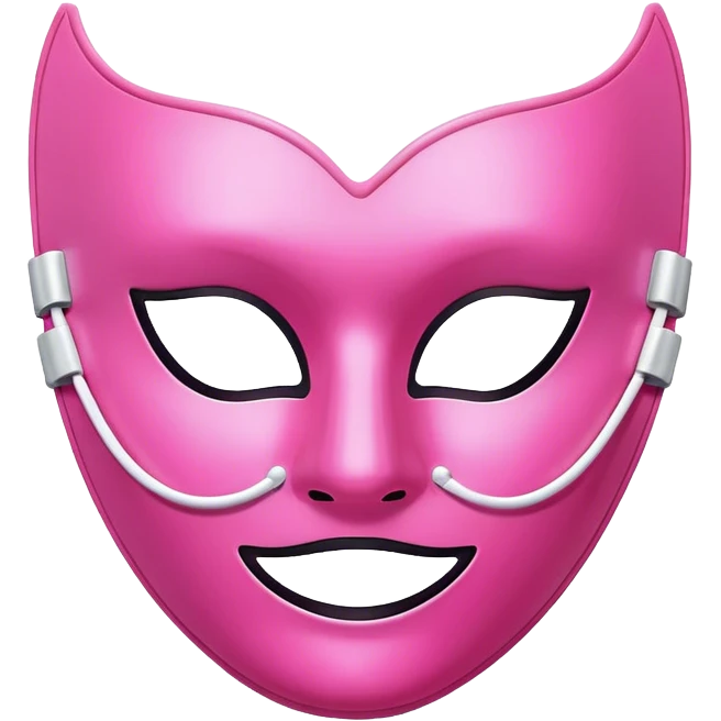 Antifaz rosa emoji