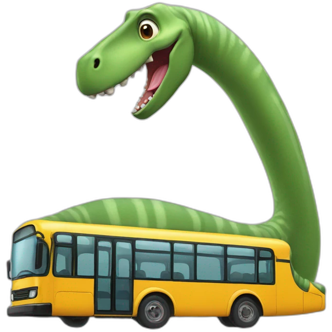 Diplodocus en forme de bus emoji