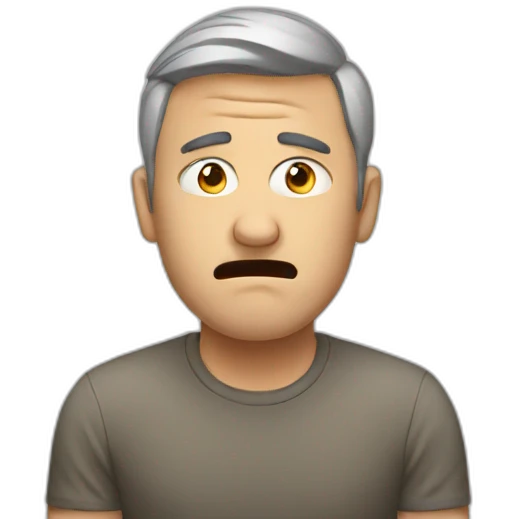 man stressed emoji