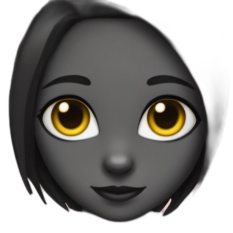 Black cat girl humanoid emoji