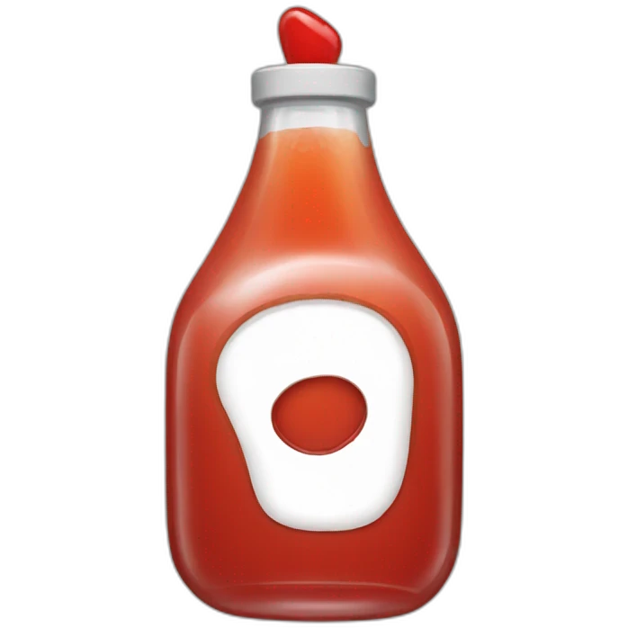 glass ketchup bottle emoji