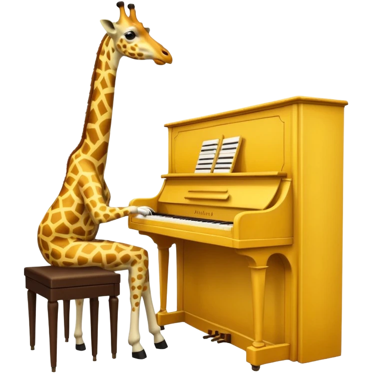 une giraffe qui joue au piano emoji