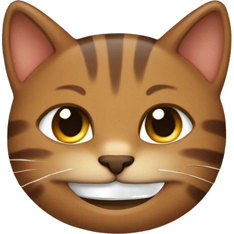 Brown smile cat emoji