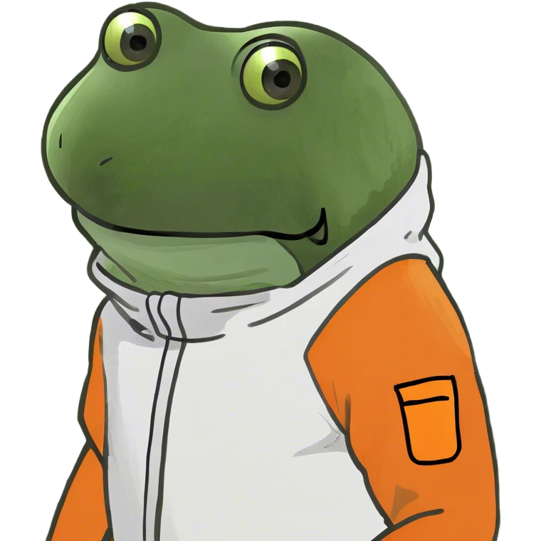 in an orange hazmat suit emoji
