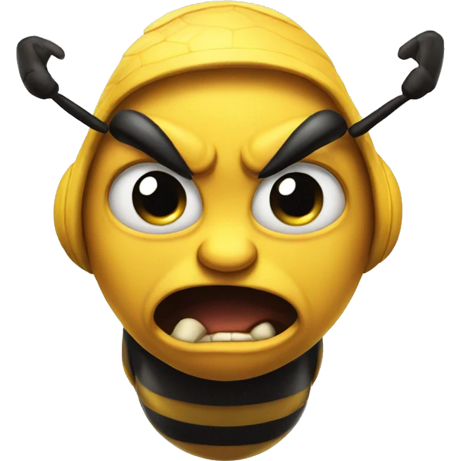 Angry bee emoji