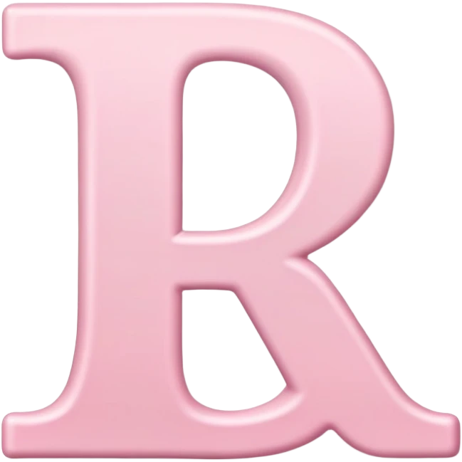 Pink romantic alphabet letter emoji