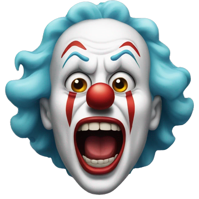a screaming clown emoji