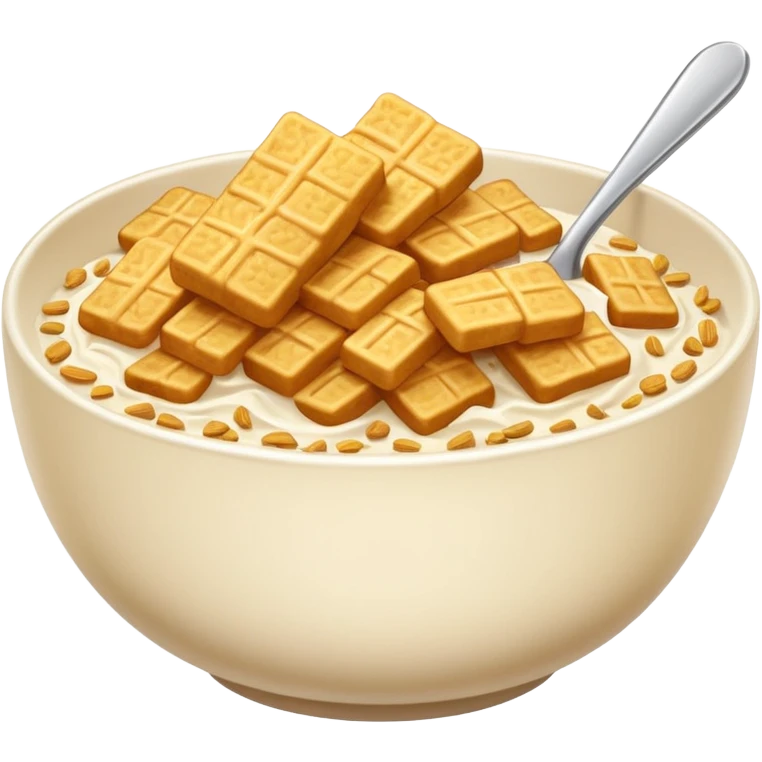 bowl of shredded wheat cereal emoji