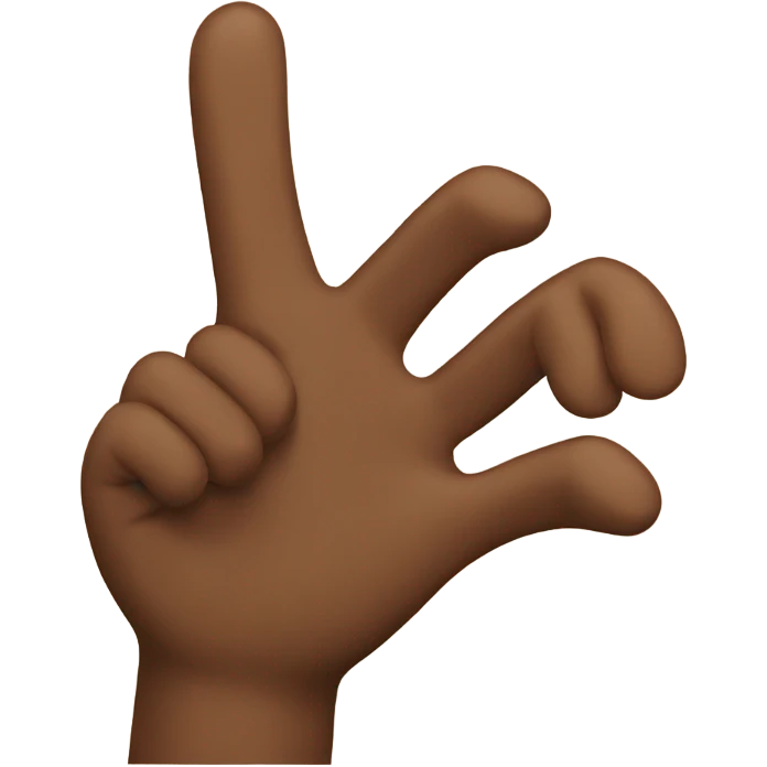 Brown Helping hand. emoji