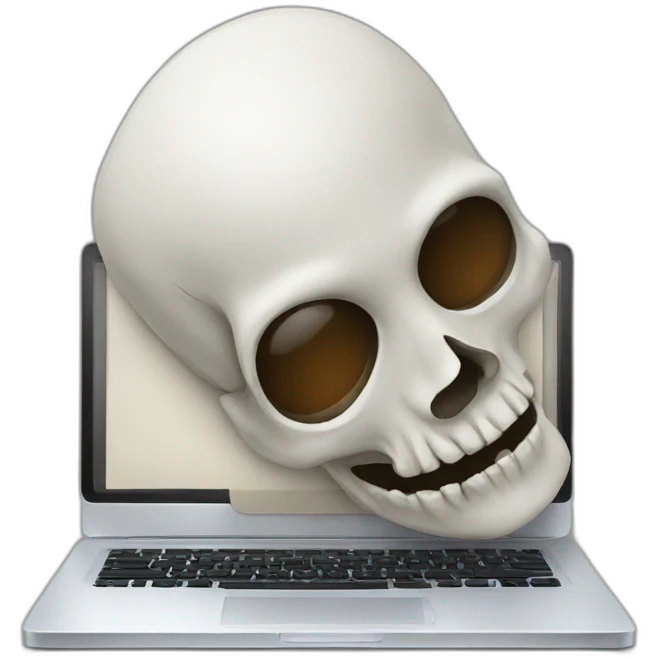 Dead with laptop emoji