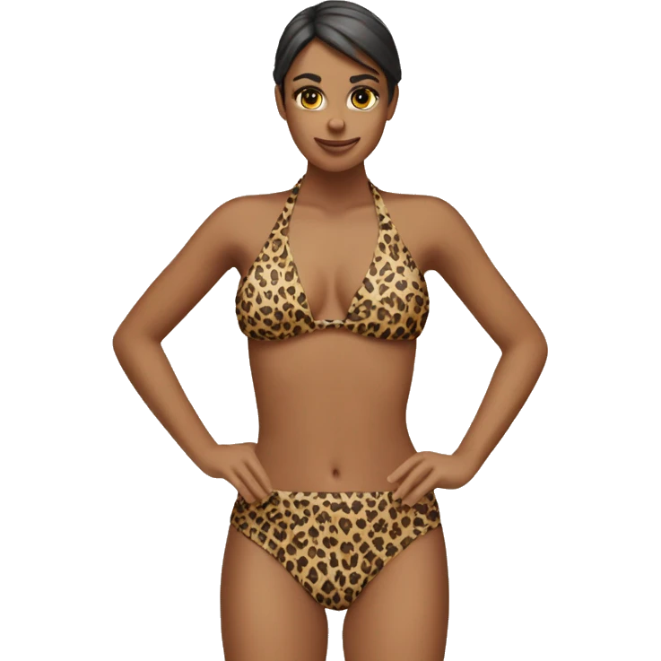 leopard bikini no person emoji