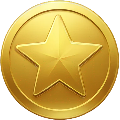 gold coin with star in center emoji